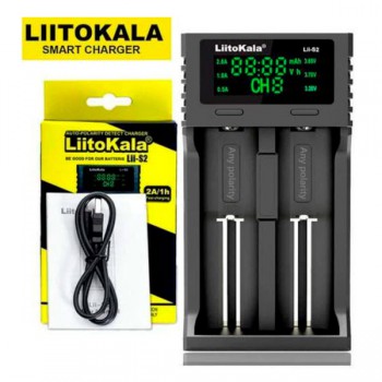 Зарядний пристрій LiitoKala Lii-S2, 2x-18650, 26650, AAA, AAA Li-Ion, LiFePO4, NiMH, ОРИГІНАЛ