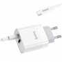 Мережевий зарядний пристрій Home Charger C80A Rapido PD20W+QC3.0 (Type-C TO Type-C)(EU), White