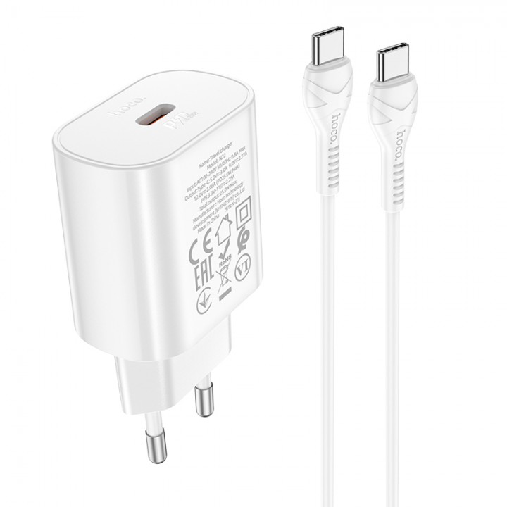 Мережевий зарядний пристрій Home Charger N22 Jetta PD25W (Type-C to iP)(EU), White