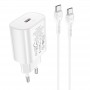 Мережевий зарядний пристрій Home Charger N22 Jetta PD25W (Type-C to iP)(EU), White