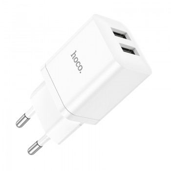 Сетевое зарядное устройство Home Charger N25 Maker dual port charger(EU), White