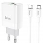 Мережевий зарядний пристрій Home Charger C80A Rapido PD20W+QC3.0 (Type-C TO Type-C)(EU), White