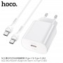 Сетевое зарядное устройство Home Charger N22 Jetta PD25W (Type-C to Type-C)(EU), White