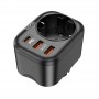 Мережевий зарядний пристрій Home Charger NS3 Multifunctional socket(including 1C2A PD20W fast charge)(EU/GER), Black