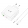 Мережевий зарядний пристрій N30 Glory PD65W three-port(2C1A) fast charger set(Type-C to Type-C)(EU), White