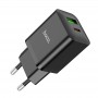 Мережевий зарядний пристрій N28 Founder PD20W+QC3.0 charger(EU), Black