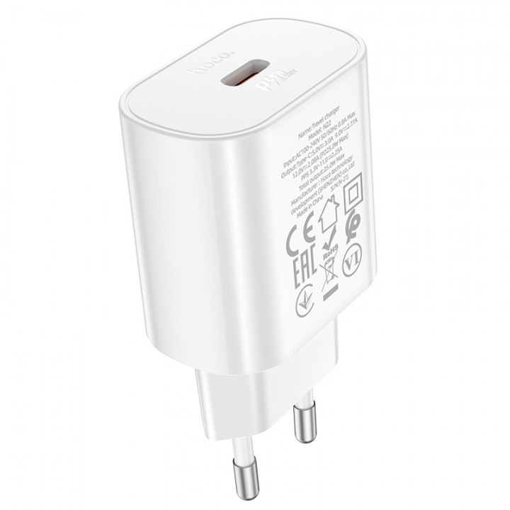 Сетевое зарядное устройство Home Charger N22 Jetta PD25W charger(EU), White