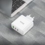 Мережевий зарядний пристрій N30 Glory PD65W three-port(2C1A) fast charger(EU), White