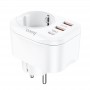 Мережевий зарядний пристрій Home Charger NS3 Multifunctional socket(including 1C2A PD20W fast charge)(EU/GER), White