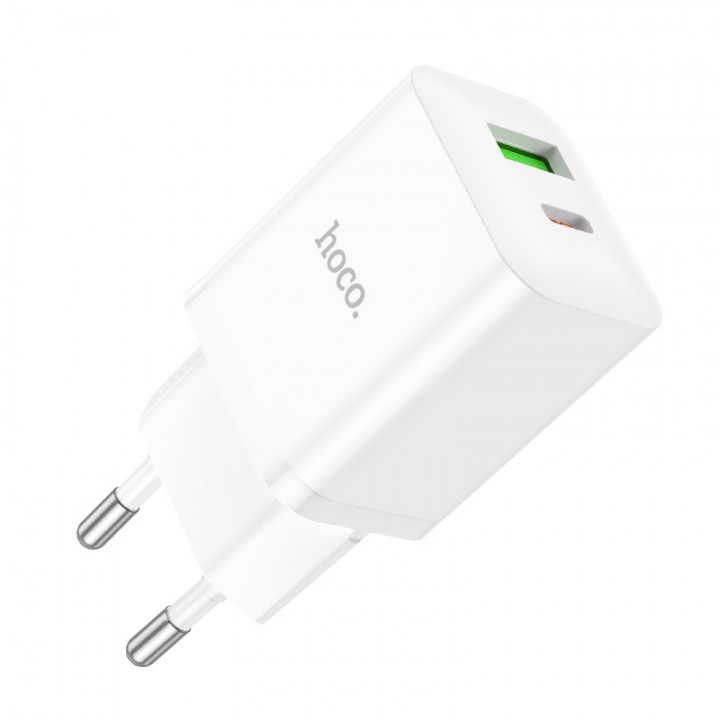 Мережевий зарядний пристрій N28 Founder PD20W+QC3.0 charger(EU), White