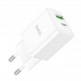 Мережевий зарядний пристрій N28 Founder PD20W+QC3.0 charger(EU), White