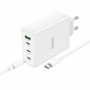 Мережевий зарядний пристрій N31 Leader PD100W four-port(3C1A) fast charger set(Type-C to Type-C)(EU), White