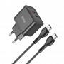 Сетевое зарядное устройство Home Charger N29 Triumph PD35W dual port(2C) (Type-C to Type-C)(EU), Black