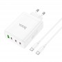 Мережевий зарядний пристрій N31 Leader PD100W four-port(3C1A) fast charger set(Type-C to Type-C)(EU), White