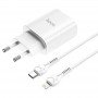 Мережевий зарядний пристрій N14 Smart Charging single port PD20W (Type-C to iP)(EU), White