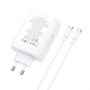 Мережевий зарядний пристрій N31 Leader PD100W four-port(3C1A) fast charger set(Type-C to Type-C)(EU), White