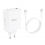 Мережевий зарядний пристрій N31 Leader PD100W four-port(3C1A) fast charger set(Type-C to Type-C)(EU), White