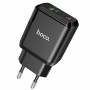 Сетевое зарядное устройство Home Charger N5 Favor dual port PD20W+QC3.0 charger(EU), Black