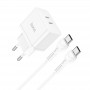 Сетевое зарядное устройство Home Charger N29 Triumph PD35W dual port(2C) (Type-C to Type-C)(EU), White