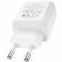 Мережевий зарядний пристрій N5 Favor dual port PD20W+QC3.0 charger(EU), White