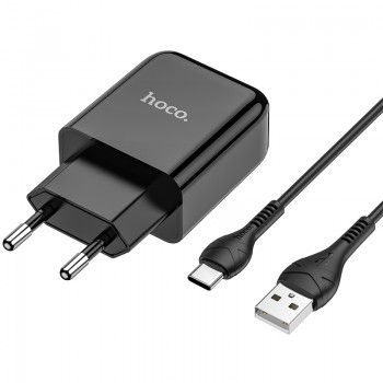 Мережевий зарядний пристрій Home Charger N2 Vigour single port charger Set(Type-C)(EU), Black