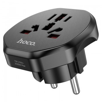 Мережевий зарядний пристрій Home Charger AC6 Unimpeded universal conversion plug(EU), Black