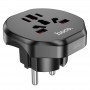 Сетевое зарядное устройство Home Charger AC6 Unimpeded universal conversion plug(EU), Black