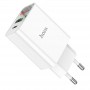 Сетевое зарядное устройство Home Charger C100A PD20W+QC3.0 charger with digital display(EU), White