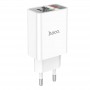 Сетевое зарядное устройство Home Charger C100A PD20W+QC3.0 charger with digital display(EU), White