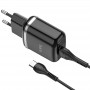 Мережевий зарядний пристрій N3 Special single port QC3.0 charger set(Type-C)(EU), Black