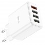 Мережевий зарядний пристрій Home Charger C102A Fuerza QC3.0 four-port charger(EU), White