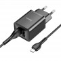 Сетевое зарядное устройство Home Charger N25 Maker dual port (Micro)(EU), Black