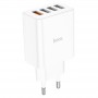 Мережевий зарядний пристрій Home Charger C102A Fuerza QC3.0 four-port charger(EU), White