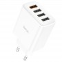 Мережевий зарядний пристрій Home Charger C102A Fuerza QC3.0 four-port charger(EU), White