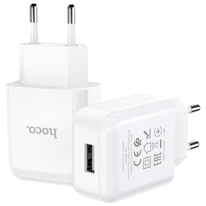 Мережевий зарядний пристрій Home Charger N2 Vigour single port charger(EU), White