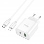 Мережевий зарядний пристрій Home Charger C80A Plus Rapido PD20W+QC3.0 (Type-C to iP)(EU), White