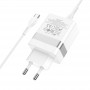 Сетевое зарядное устройство Home Charger N21 Extension speed PD30W+QC3.0 (Type-C to Type-C)(EU), White