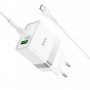 Мережевий зарядний пристрій N21 Extension speed PD30W+QC3.0 (Type-C to Type-C)(EU), White