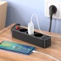 Мережевий зарядний пристрій NS2 3-position extension cord socket(including 3*USB output)(EU/GER), Black